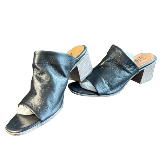 EUC Miz Mooz Silvie mules, leather, block heel, black, size 38 - Picture 2 of 11
